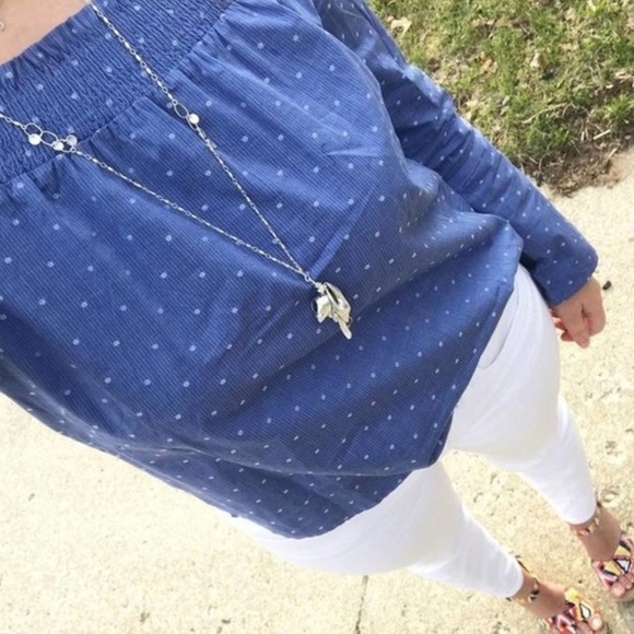 Stella & Dot | [Retired] Kala Pearl Drop + Silver Charm Necklace - Picture 9 of 9